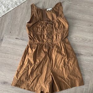 Rebecca Taylor Size 0 Brown One Piece Romper with Pockets